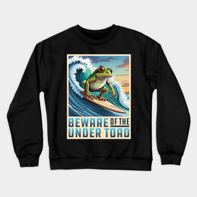 Beware of the Under Toad Crewneck Sweatshirt by Wright Art